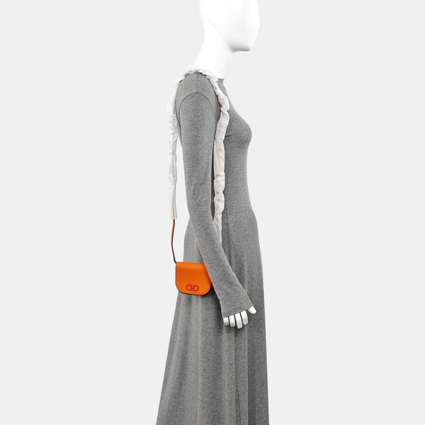 Calfskin Shoulder Bag Orange