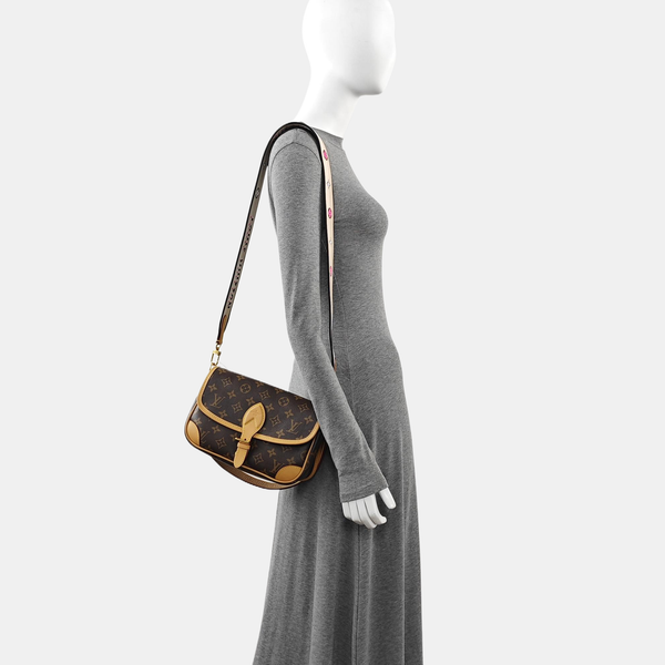 DIANE Monogram Coated Canvas Brown