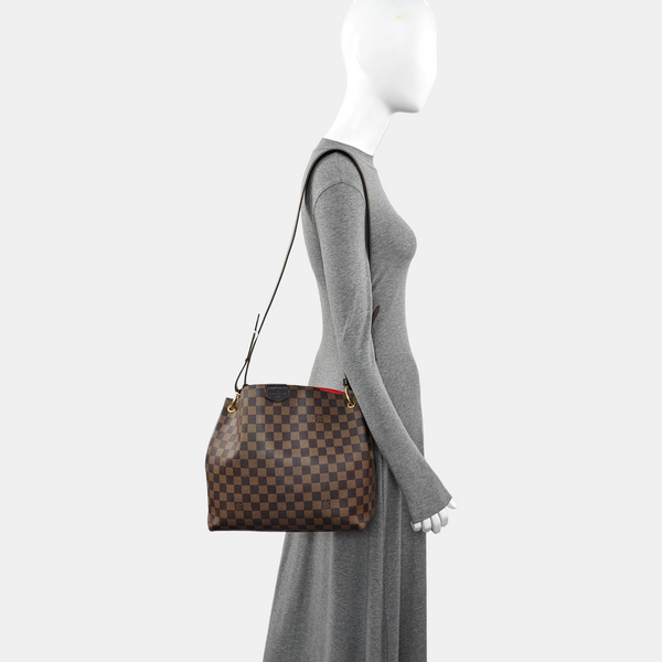 GRACEFUL PM Damier Ebene Coated Canvas Brown