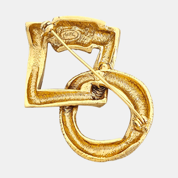 Metal Gold Brooch