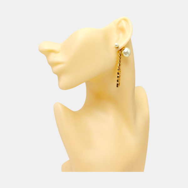 Metal Gold Stud Earrings