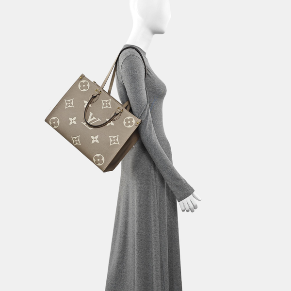 ONTHEGO MM Monogram Calfskin Gray