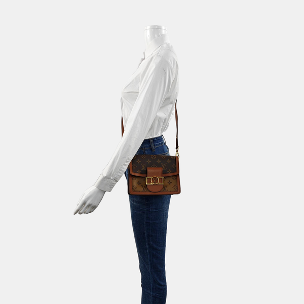 DAUPHINE Mini Monogram Coated Canvas Brown