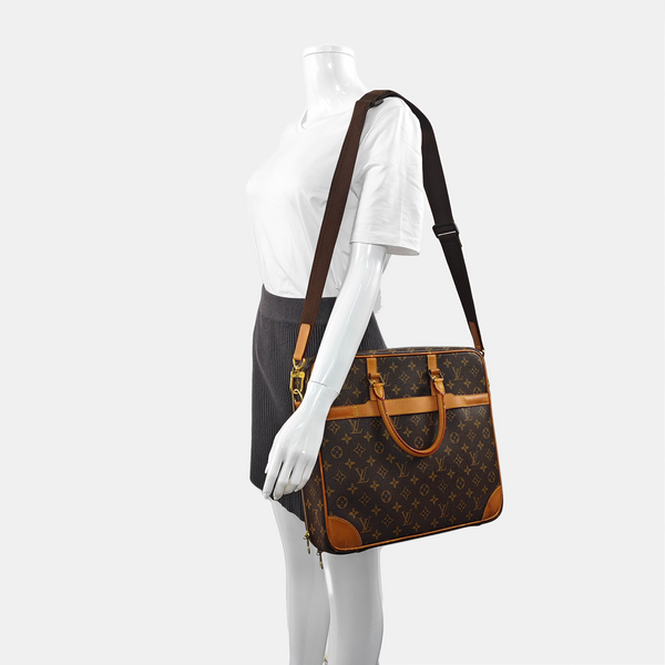 PORTE-DOCUMENTS Monogram Coated Canvas Brown