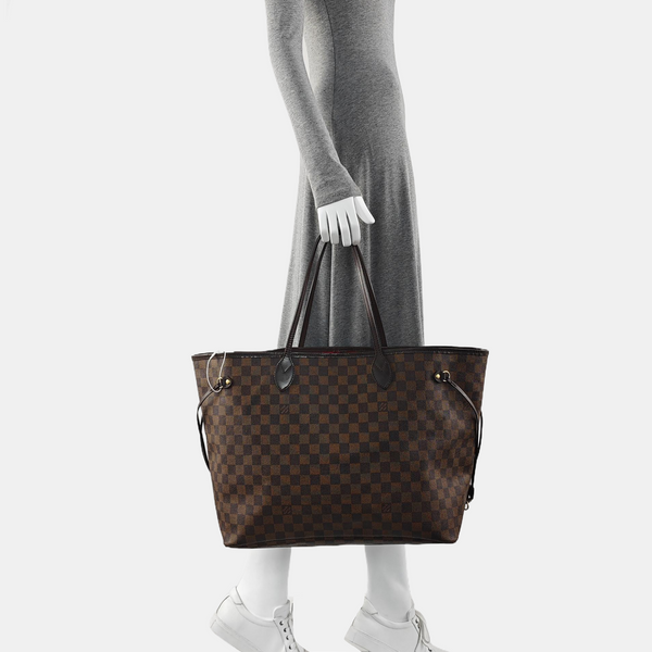 NEVERFULL GM Lona revestida Damier Ebene Marrón