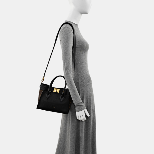 ON MY SIDE PM Monogram Coated Canvas Black
