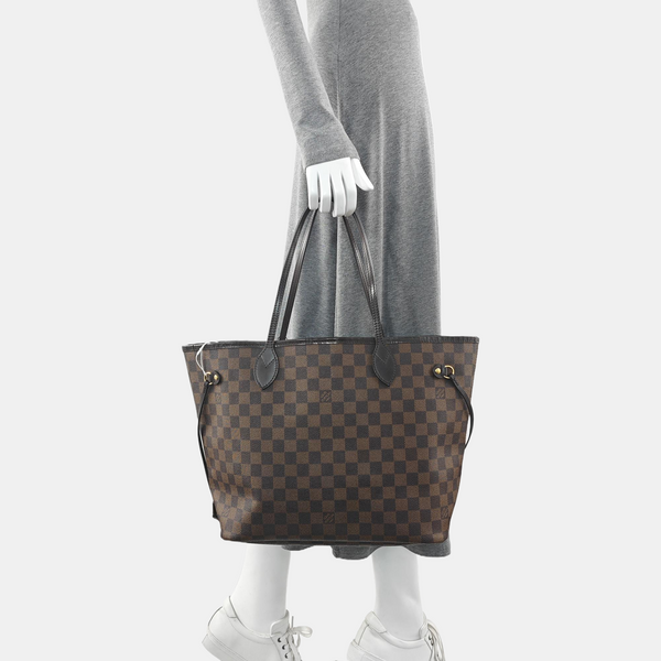 NEVERFULL MM Damier Ebene Coated Canvas Brown