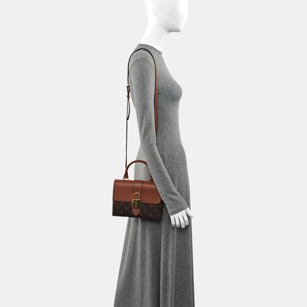 LOCKY BB Monogram Coated Canvas Brown