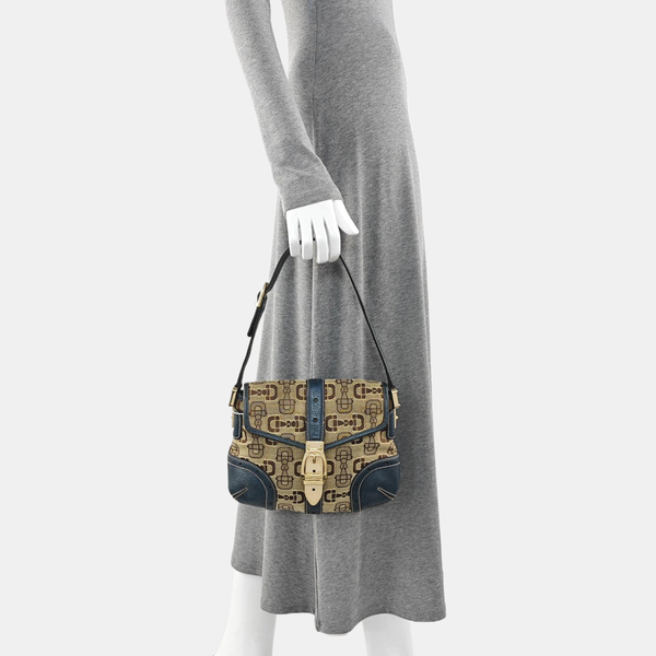 Fabric Shoulder Bag Brown