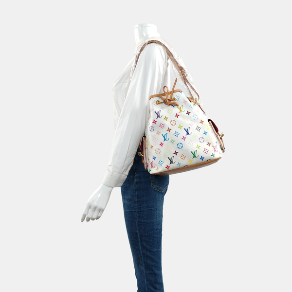NÉONOÉ MM Monogram Coated Canvas White