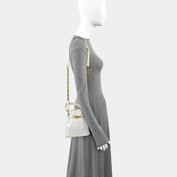 Calfskin Shoulder Bag Small White