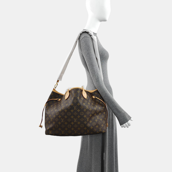 NEVERFULL INSIDE OUT GM Monogram Coated Canvas Brown