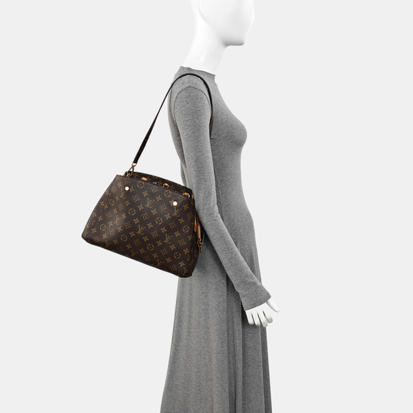 MONTAIGNE Monogram Coated Canvas Brown