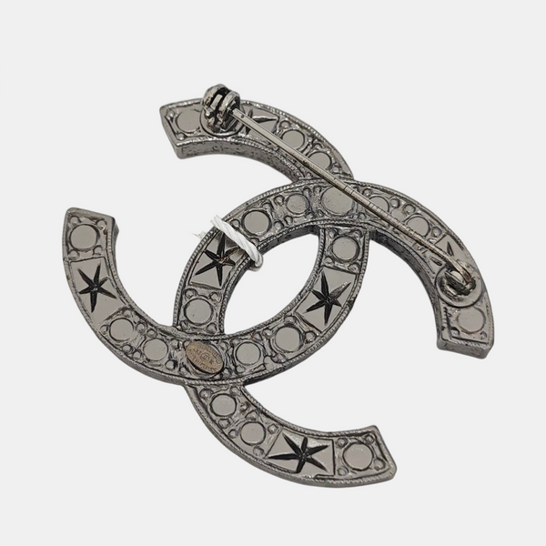 Metal Black Brooch