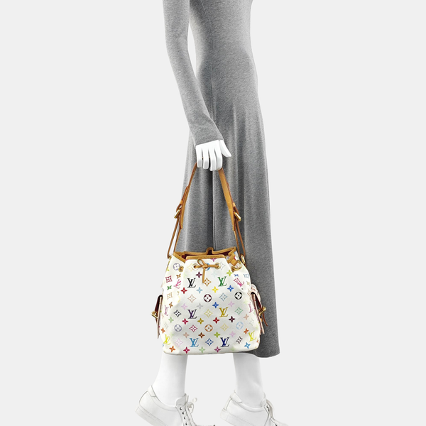 LV × TM NÉONOÉ MM Monogram Coated Canvas White
