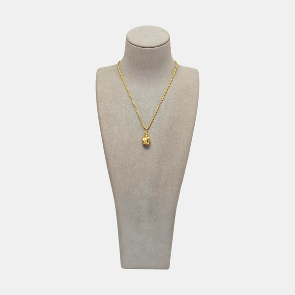 Twist Round Metal Gold Necklace