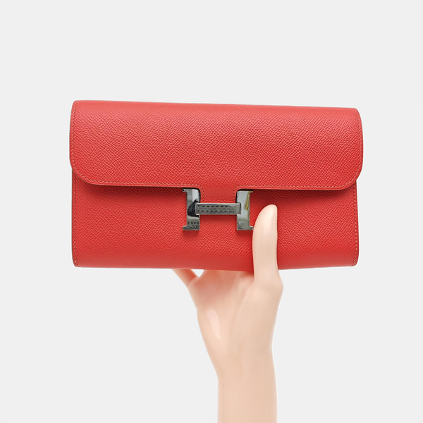 Constance 18 Epsom Red Wallet