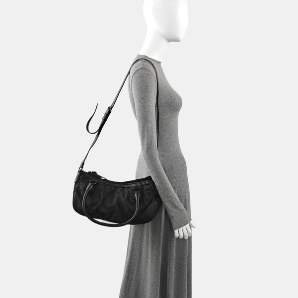 Nylon Shoulder Bag Black