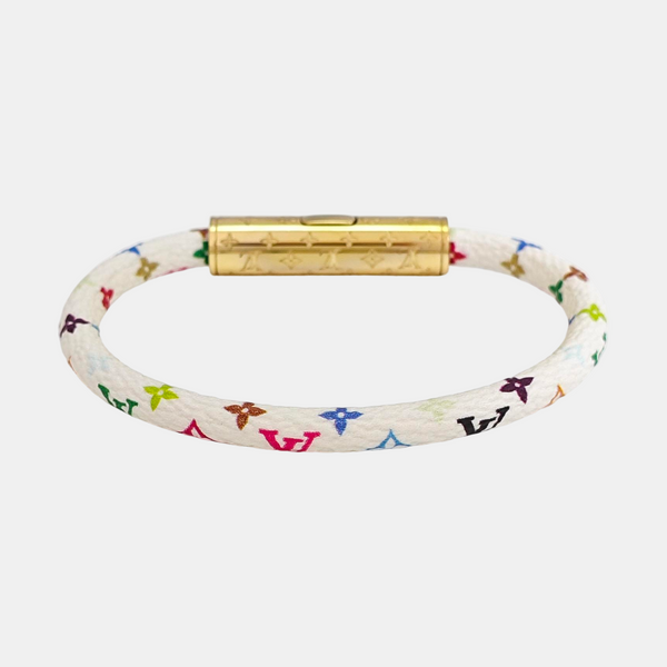 CONFIDENTIEL Coated Canvas White Bangle