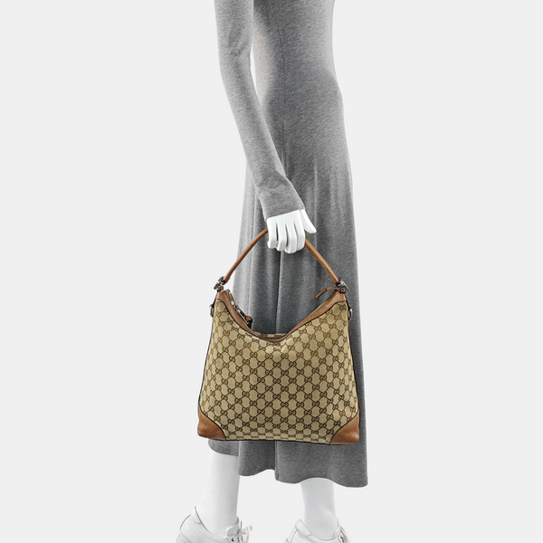 Monogram Canvas Top Handle Bag Beige