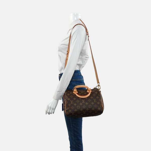 SPEEDY 25 Monogram Coated Canvas Brown