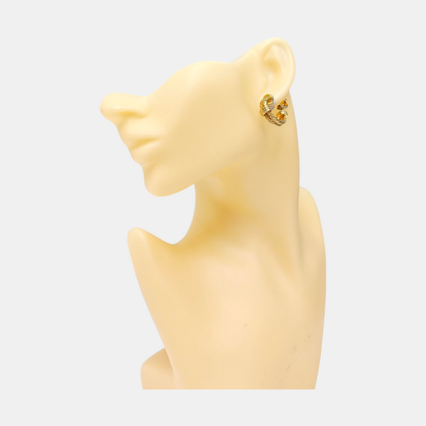 Metal Gold Clip On Earrings