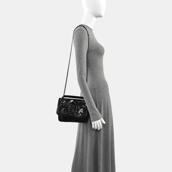 NIKI Small Patent Leather Black