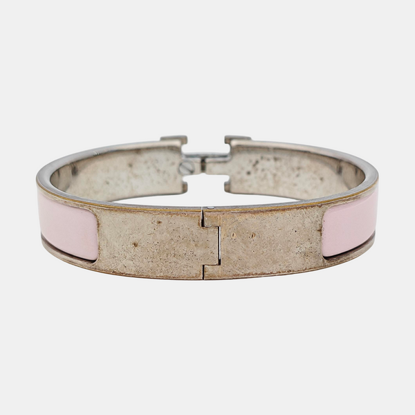 Clic H Metal Silver Bangle