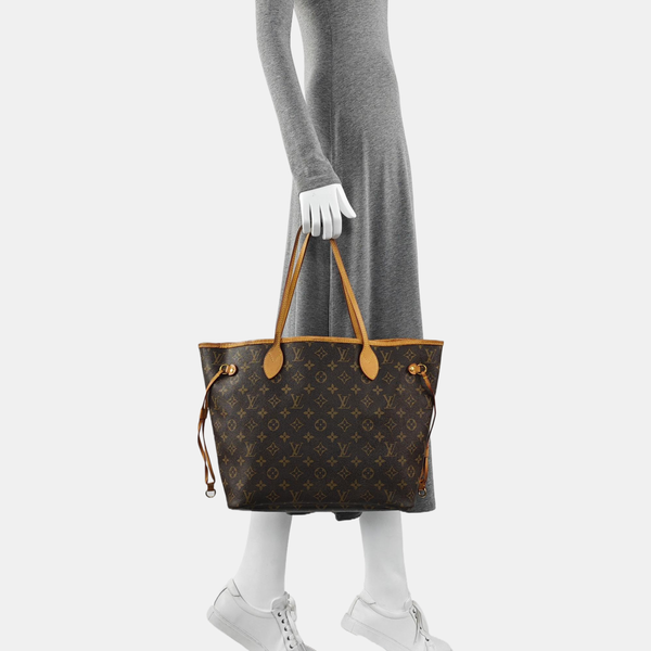 NEVERFULL MM Monogram Coated Canvas Brown