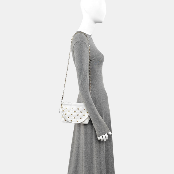 Lady Dior Milly Mini Cannage Lambskin White