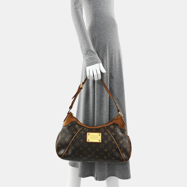 VINTAGE THAMES GM Monogram Coated Canvas Brown