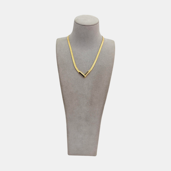 Twist Round Metal Gold Necklace
