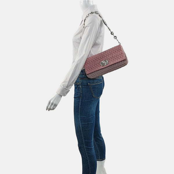 Crystal Quilted Lambskin Pink