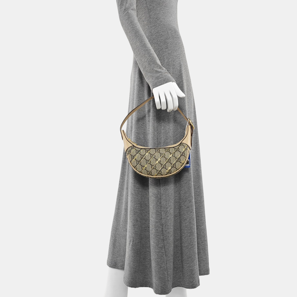 Ophidia Mini Monogram Coated Canvas Beige