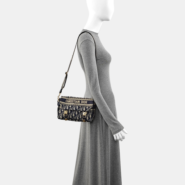Diorcamp Small Oblique Canvas Blue