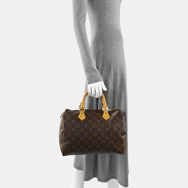 SPEEDY 30 Monogram Coated Canvas Brown