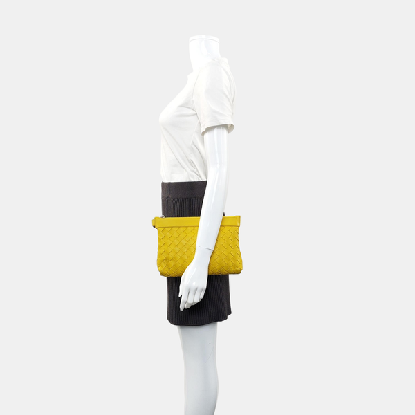 Calfskin Clutch Yellow