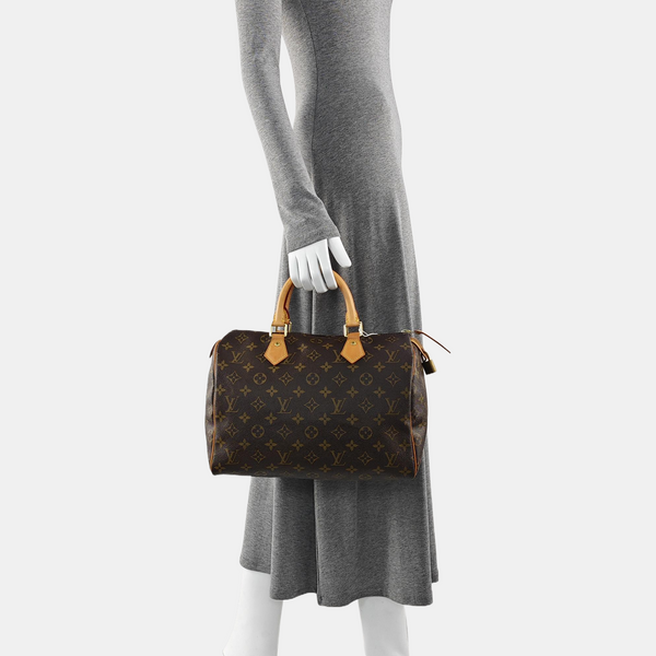 SPEEDY 30 Monogram Coated Canvas Brown