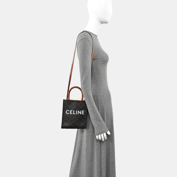 CABAS CELINE Mini Coated Canvas Brown
