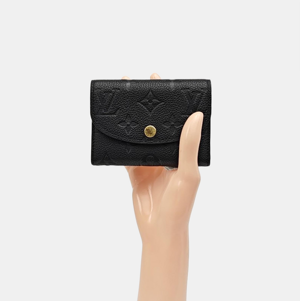 ROSALIE Monogram Calfskin Black Wallet