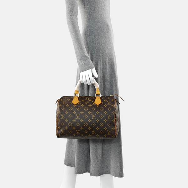 SPEEDY 30 Monogram Coated Canvas Brown