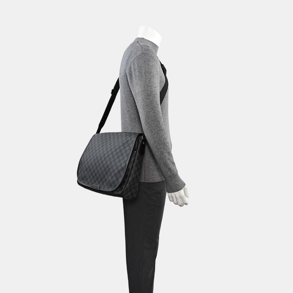 DANIEL GM Damier Graphite Coated Canvas Gray