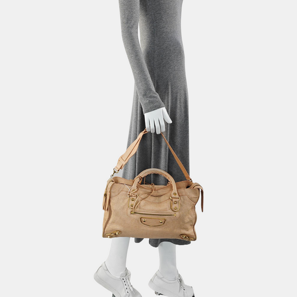 Classic Metallic Edge City Leather Pink