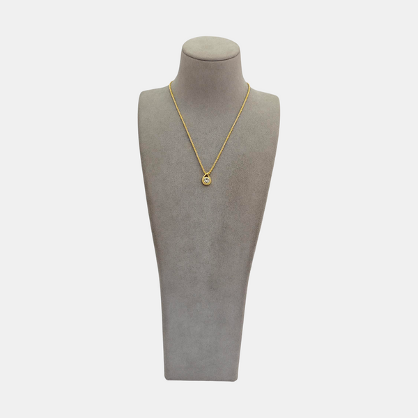 Twist Round Metal Gold Necklace