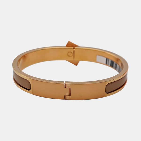 Clic H Metal Rose Gold Bangle