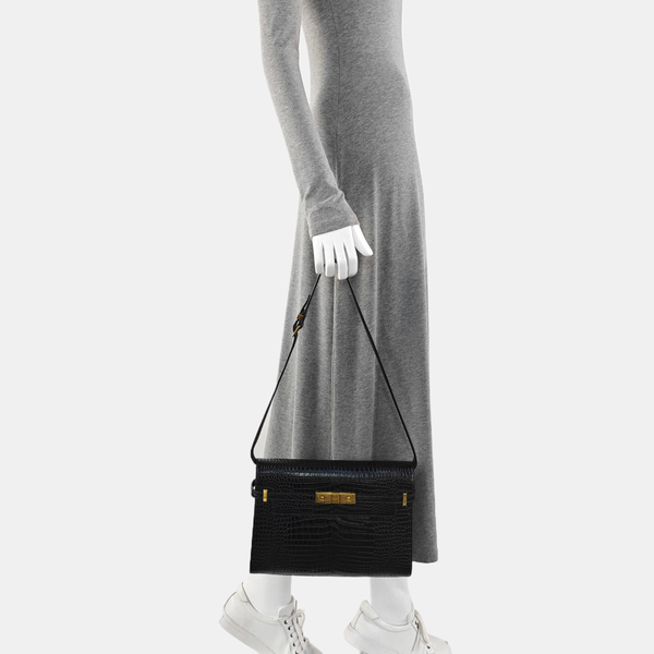 MANHATTAN Medium Calfskin Black