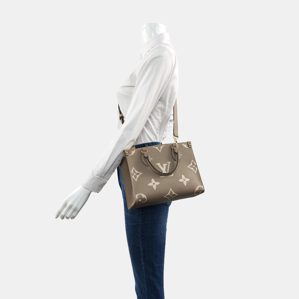 ONTHEGO PM Monogram Calfskin Gray
