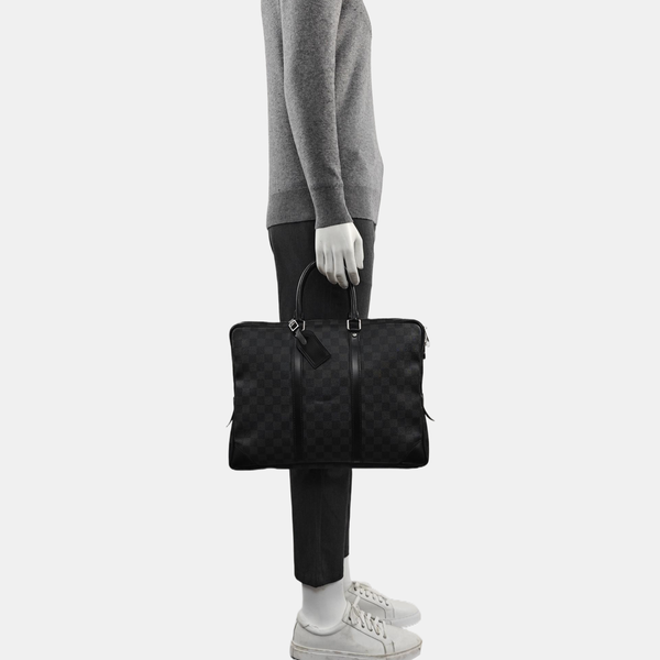 PORTE-DOCUMENTS Damier Graphite Coated Canvas Black