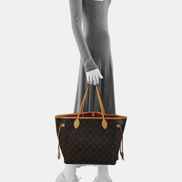 NEVERFULL MM Monogram Coated Canvas Brown