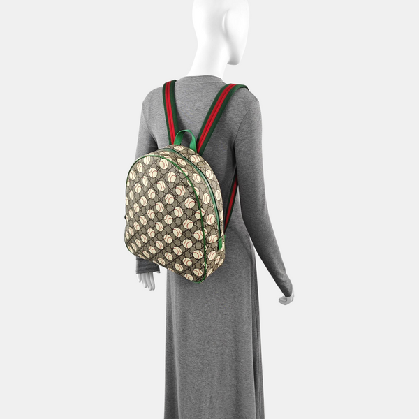 Monogram Coated Canvas Backpack Beige